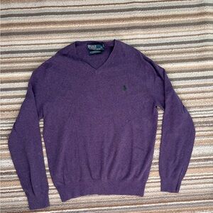 Polo Ralph Lauren Deep Purple V-Neck Sweater